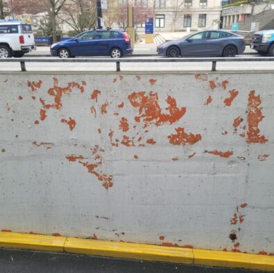 Concrete paint failure